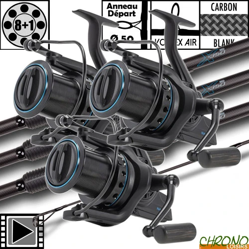 Ensemble Nash X350 50mm 13' 3.5lbs LR10000 (les 3) 3 Ensemble Nash X350 50mm 13' 3.5lbs LR10000 (les 3)